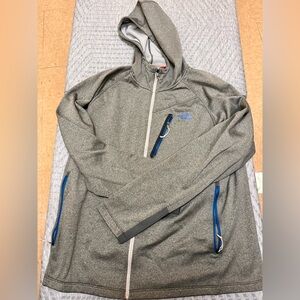 The North Face Gray Jacket with Blue Details